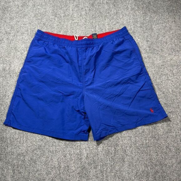 Polo Ralph Lauren Swim Trunks Mens XL Tall Red Shorts Pony - Picture 1 of 10